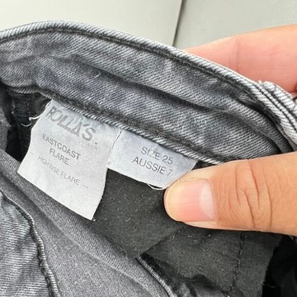 Rolla's Eastcoast Flare Jeans Gray High Waisted Women's 25 - Picture 7 of 7